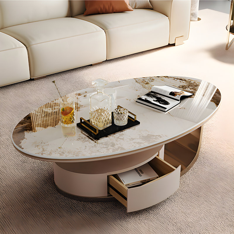 Pedestal Coffee Table with Storage