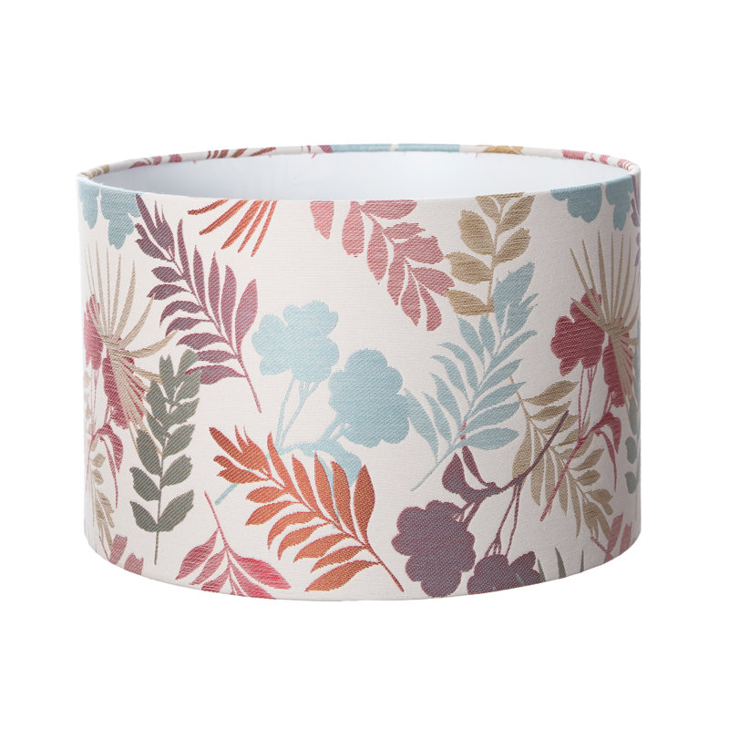 Werner Polyester Drum Pendant Shade ( Screw On ), Blue/Orange/Pink, 23cm H x 35cm W x 35cm D