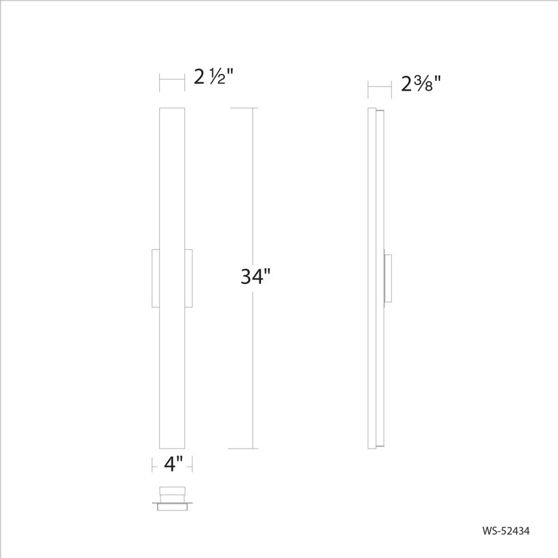 Lanza LED Bath Vanity & Wall Light, Black