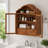 Solid Wood Wall Cabinet with Elegant Wave-2145646152