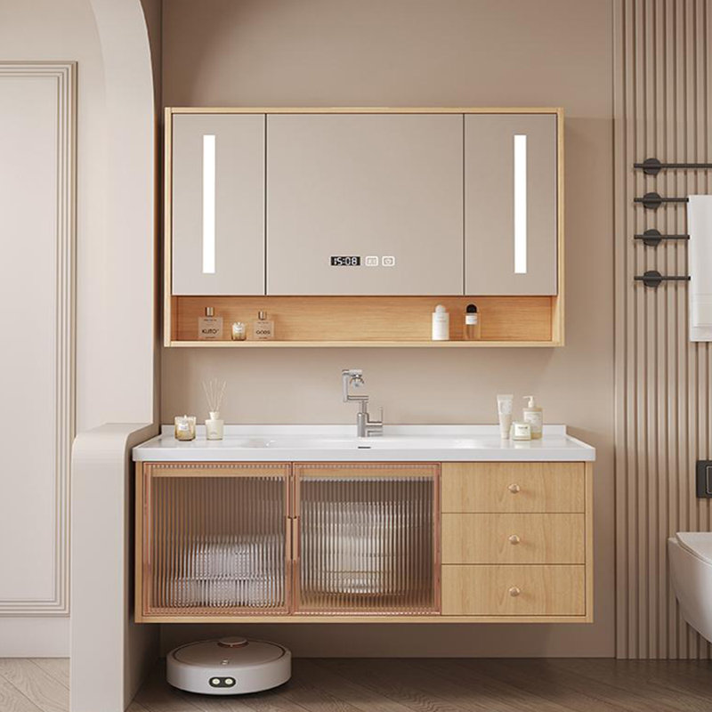 Modern log style Vanitie bathroom cabinet