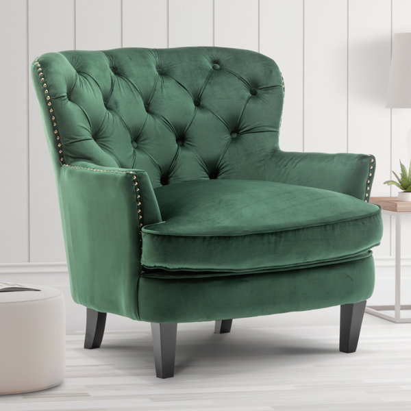 Eversley Emerald Green Velvet Armchair - Julian Joseph