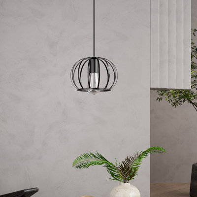 1 - Light Matte Black Chandelier Pendant