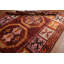 Tapis noir / brun / rouge en laine noué à la main de conception unique 6 pi 9 po x 10 pi New Age