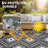 Waterproof Reversible Outdoor Rug – Vintage Diamond Design Plastic Woven Mat – UV Resistant, Easy to Clean – Collapsible Large Carpet for Patio, Deck, Garden, RV, Camping – Grey, 9x18ft (274x549cm)-935579443-935579444