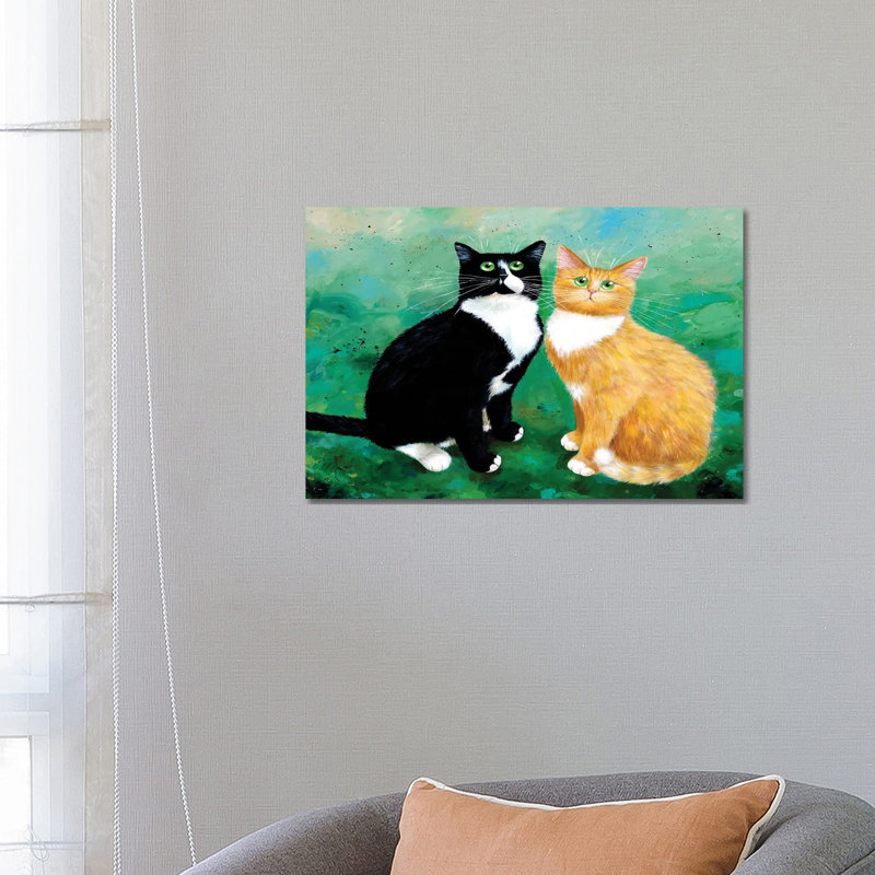Milo And Archie by Kim Haskins - Single Picture Frame Print on Canvas, Wrapped Canvas, 45.72 cm H x 45.72 cm W x 3.175 cm D