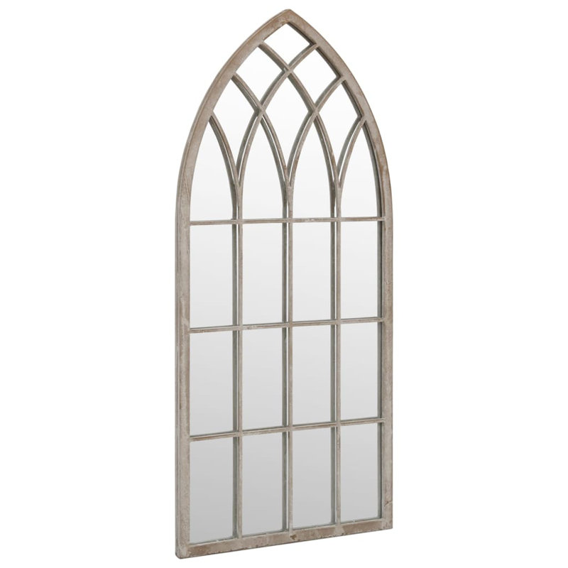 Montoya Metal Flat Wall Mirror, 100cm H x 45cm W, Sand