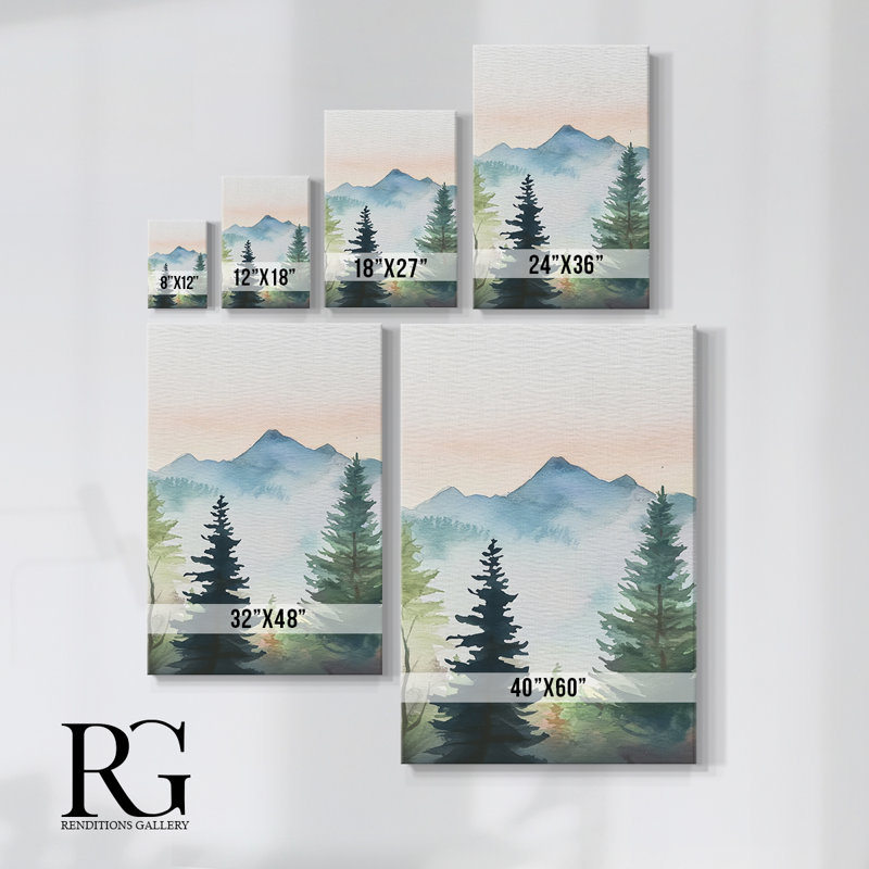 Toile tendue paysage LXIV Gallery - prête à être accrochée, H 60 po x l 40 po