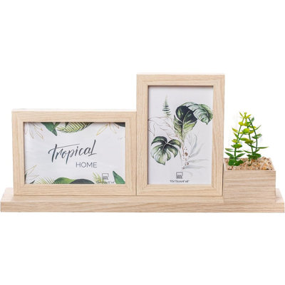"Cadre de photo créatif avec décor de fleurs artificielles ...