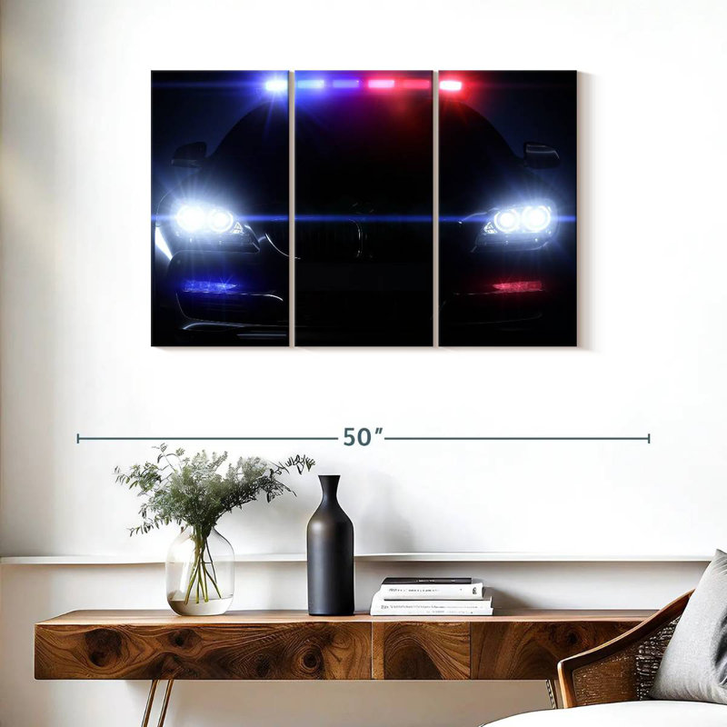 Mehar Police Car, 24" H x 38" W