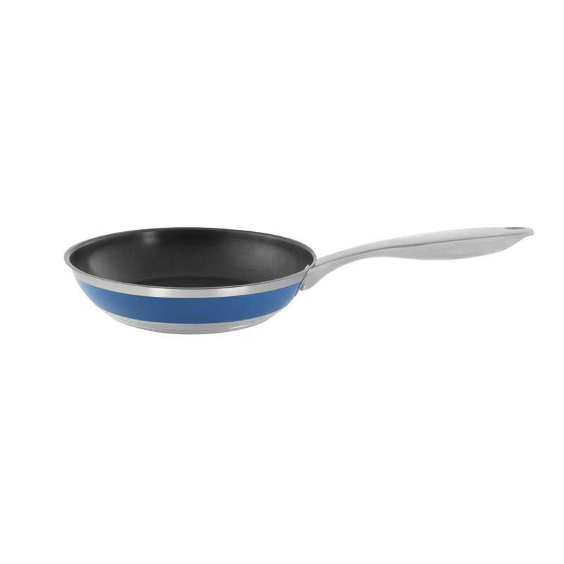 Stainless Steel Non-Stick Frying Pan Set, 8" W