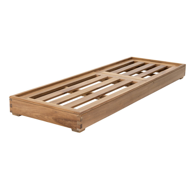 Chatsworth Outdoor Teak Chaise Lounge, Charcoal