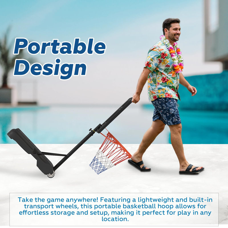 Panier de piscine pour piscine avec pompe à air pour une utilisation intérieure et extérieure, Noir