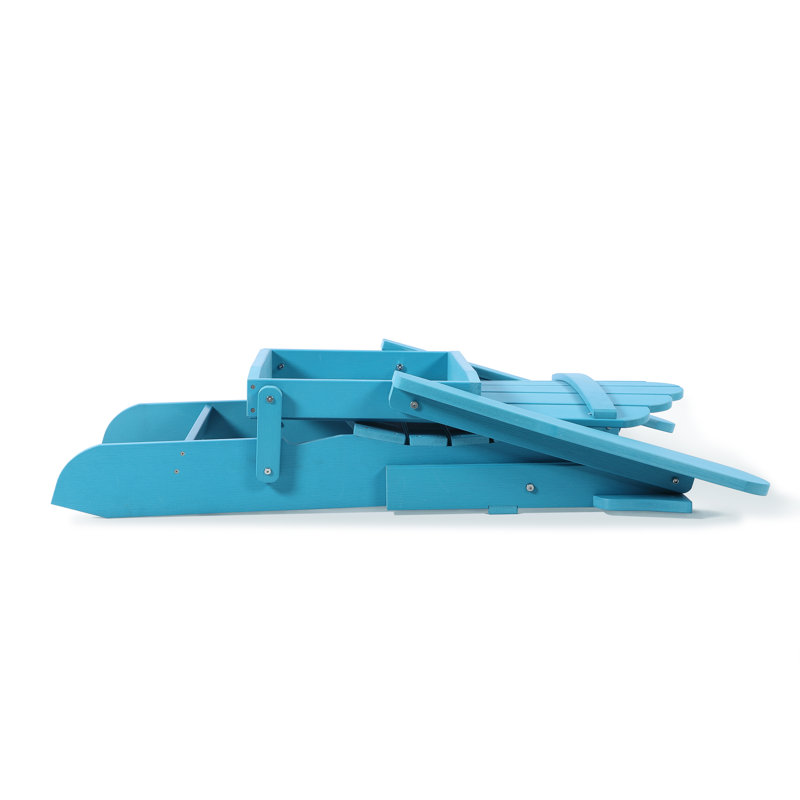 Chaise Adirondack pliante en plastique Henninger, Bleu turquoise