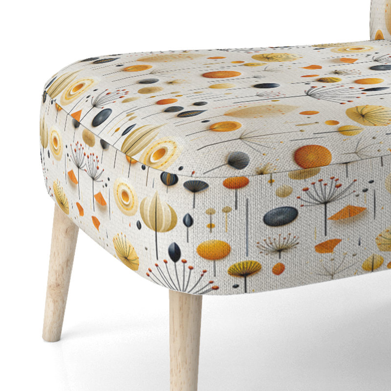 Chaise d'appoint rembourrée Mid-Century