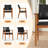 Modern Pu Leather Upholstered Wood Arm Chair With Solid Wood Armrest And Legs, Set Of 4-703003671