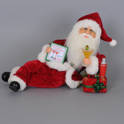 Christmas Martini Mixer Santa Figurine
