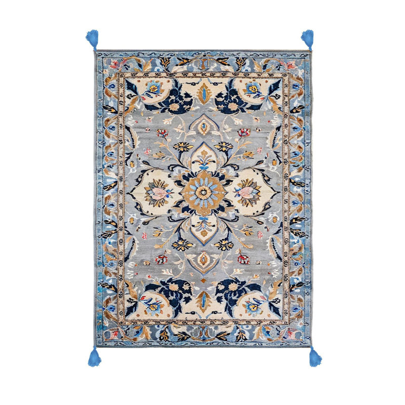 Tapis décoratif à motif tissé à motif traditionnel gris de la collection Tokyo, Tapis de couloir 3 pi 3 po x 9 pi 10 po