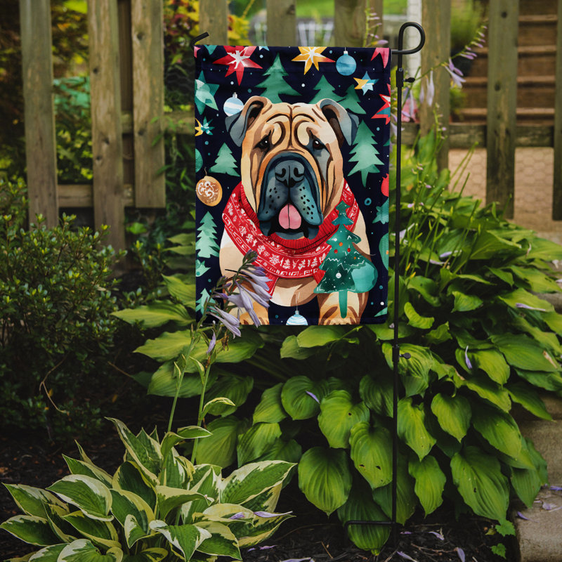 Double Sided Polyester Christmas, 15.5" H x 11.25" W