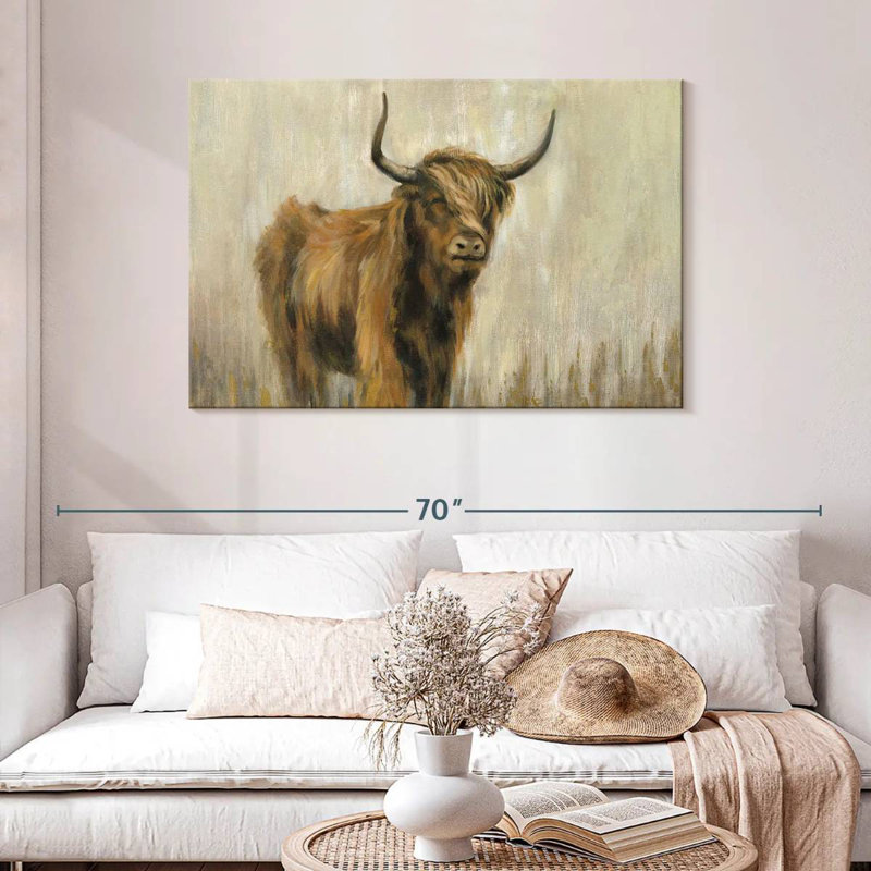 Brampt Highland Mountain Cow I, H 30 po x l 45 po