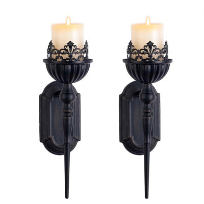 Hanging Iron Wall Candle Holder