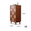 Armoire d'appoint rétro avec coffre d'appoint en bois massif texturé