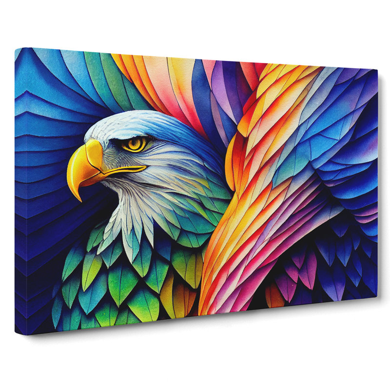 Eagle Bird Watercolour Vol.6 - Wrapped Canvas, 40cm H x 60cm W x 3cm D