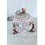Boîte florale en porcelaine avec oiseaux sur couvercle NIFao 10 po x 10 po x H 11 po