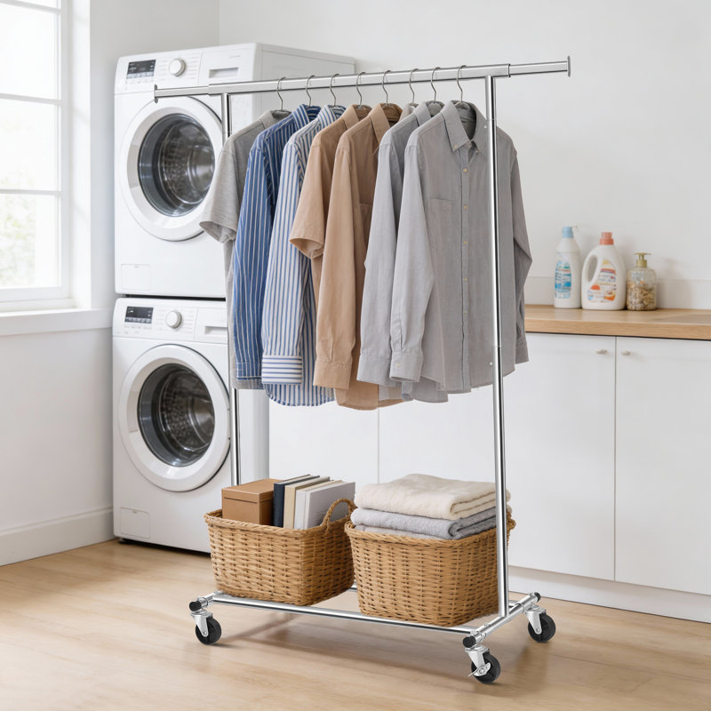 120cm Rolling Clothing Rack