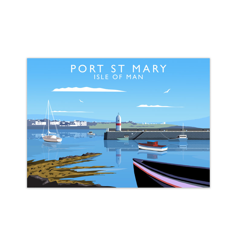 Port St Mary Isle Of Man 1 Piece Wall Art, 21 cm H x 30 cm W