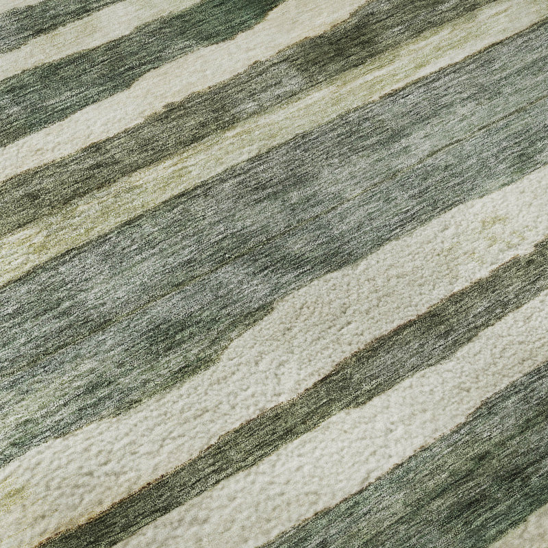 Premium Machine Washable Lyndhurst AMF1191 Stripes Rug, Runner 2'3" x 7'6"