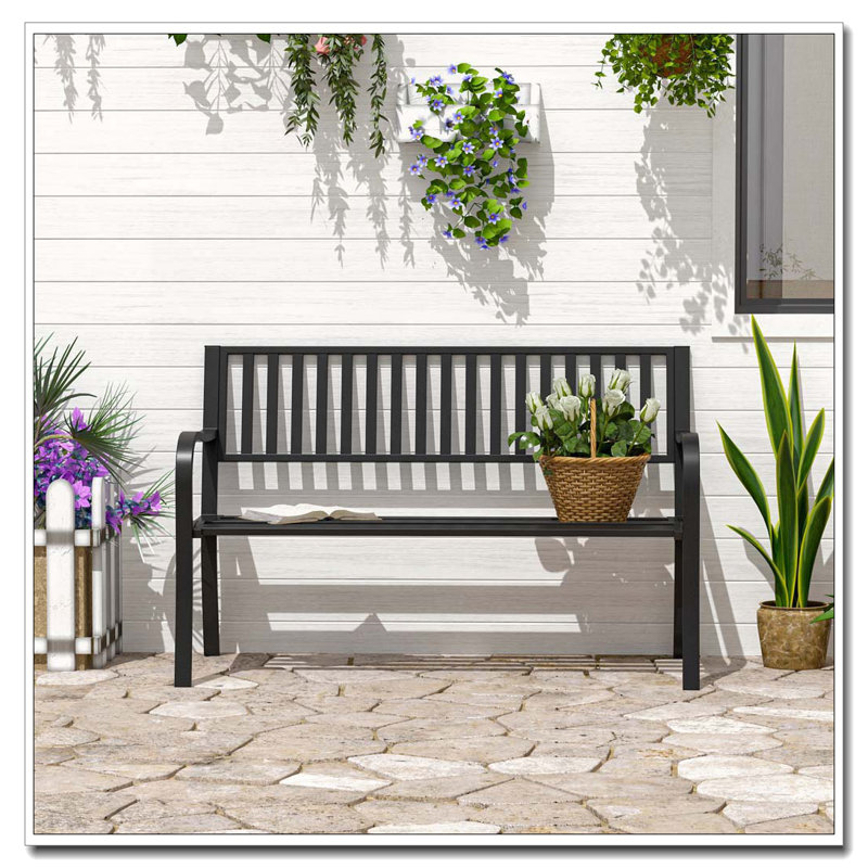50" Outdoor Garden Bench, 32" H x 50" W x 23.5" D