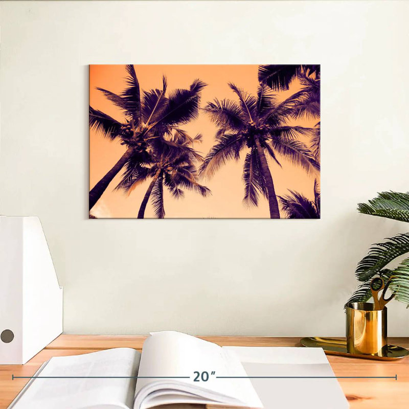 Harnek Palm Trees Silhouette, 8" H x 12" W