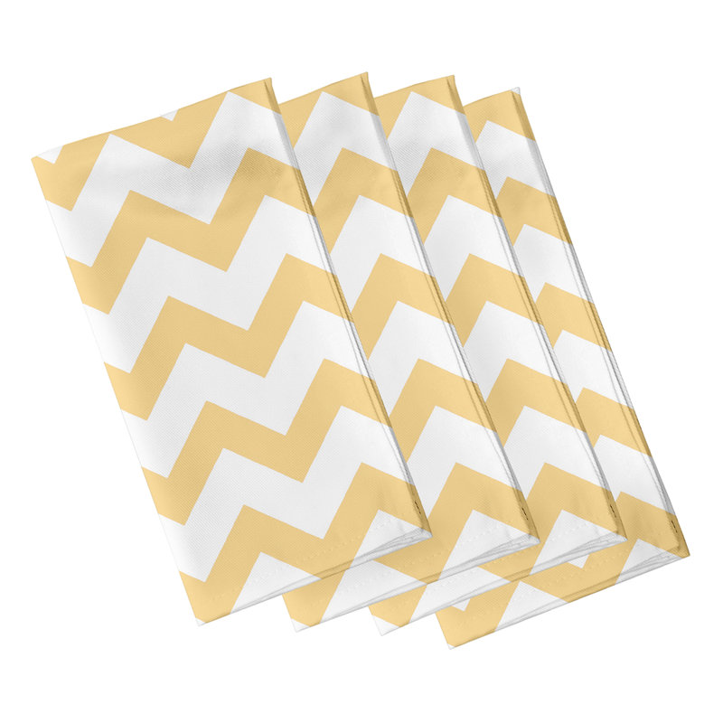 Serviette Aamna, L 18 po x L 18 po, Jaune