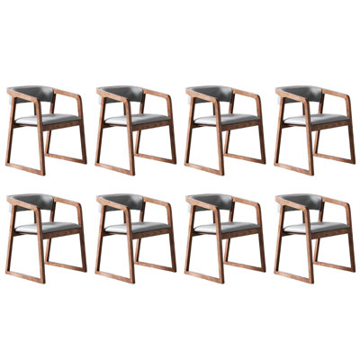 Chaises avec accoudoirs de haute qualité en éponge brun gris