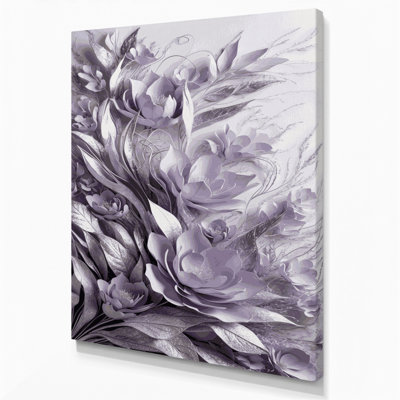 Abstract Florals 42 Blue Canvas Wall Art