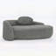 Canapé paresseux moderne simple ovale avec accoudoirs latéraux et coussin pour espaces compacts-1736250233