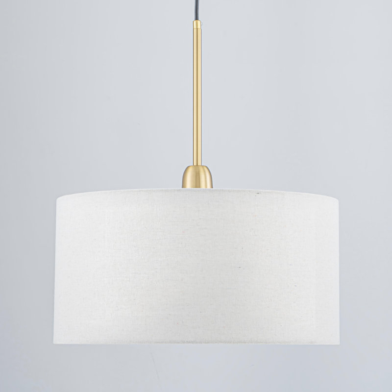 Lunelle 1-Light Dimmable Pleated Drum Pendant Light