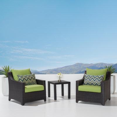 Fionnula 3 Piece Rattan Seating Group With Sunbrella Cushion Covers