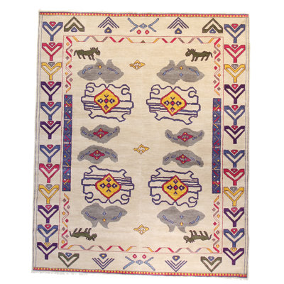 One-of-a-Kind 5' X 8' New Age Wool Area Rug in