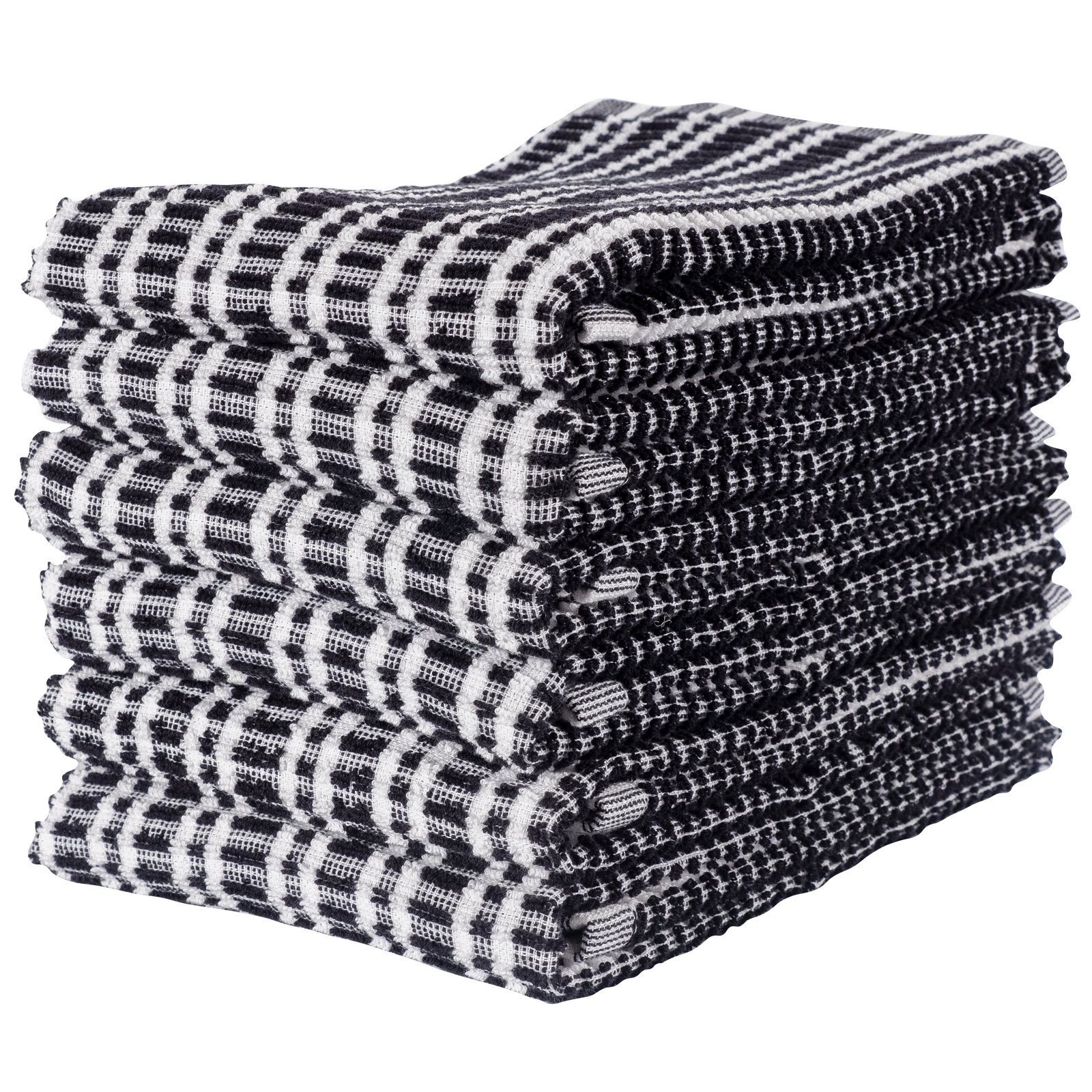 Terry Cotton Tea Towel, Black