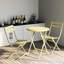 Ensemble de 3 chaises bistro et de patio pliables en métal pour l'extérieur