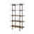 Industrial-Inspired 5-Shelf Bookcase With Rustic Oak And Black Finish, Perfect For Modern And Stylish Storage Solutions.
