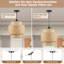 Inigo Bamboo Boho Pendant Lamp 1 pc.