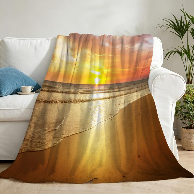 Jeté en molleton jaune ultra doux, Throw 50" x 60"