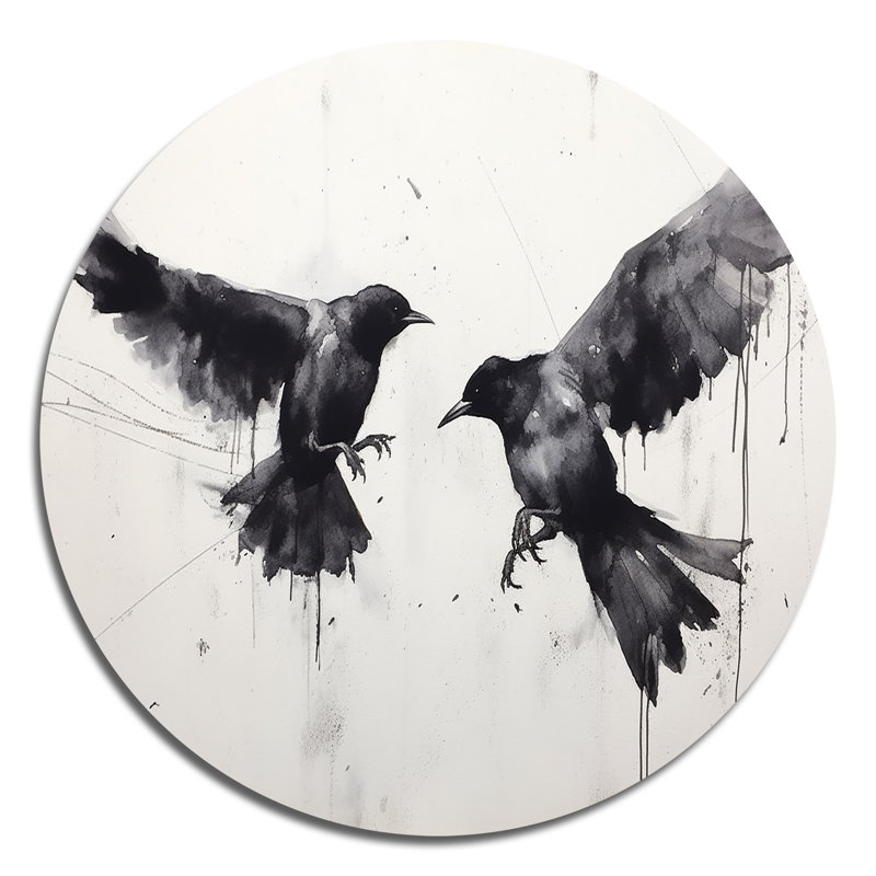 Salem - animaux, art rond en métal, H 16 po x l 16 po