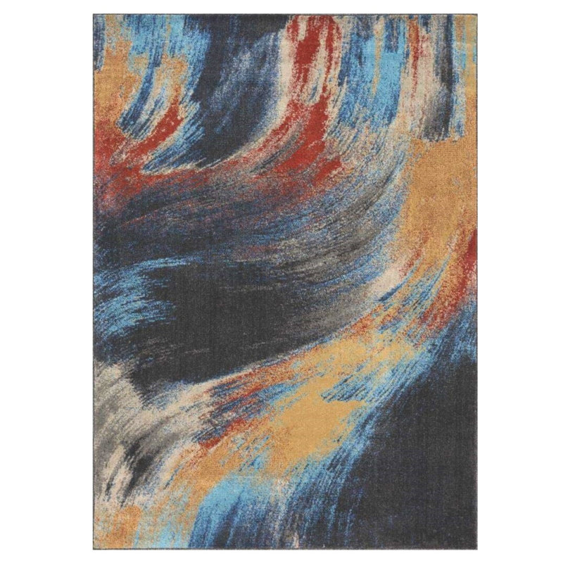 Lagos Abstract Indoor Rug, Rectangle 5' x 7'