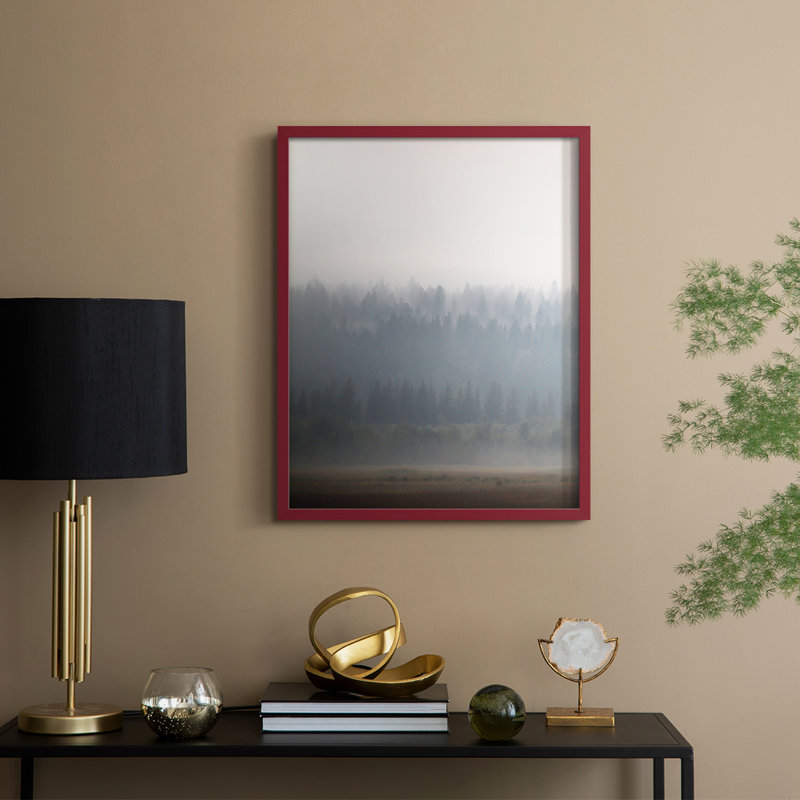 Morning Glow II Framed Print - Solid Wood, Red, 30" H x 24" W