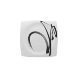 Red Vanilla Paint It Black Square Dinner Plate 10.5", Set of 6, 1