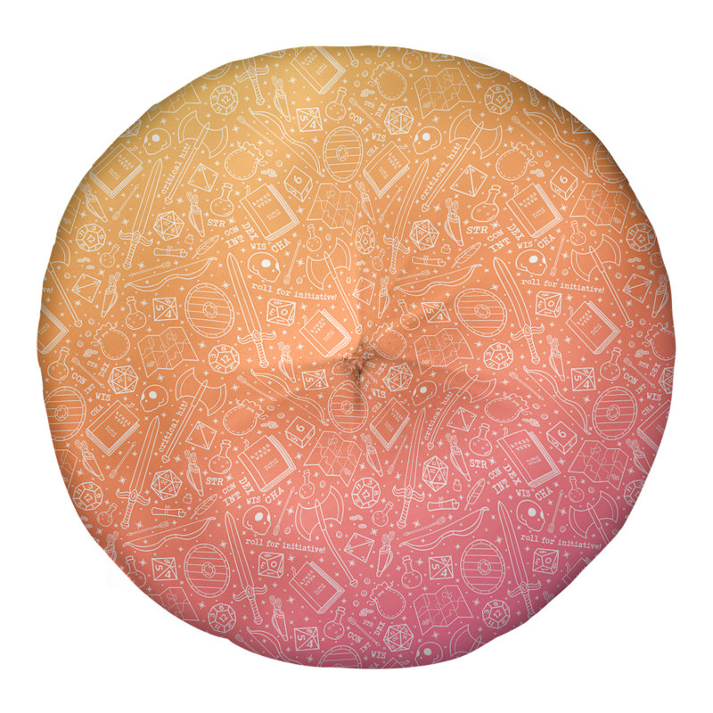 Coussin de sol Katelyn Elizabeth, 30 po x 30 po, Orange / rose clair